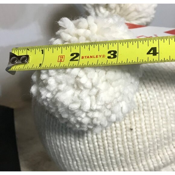 Ripzone Youth White Knit Beanie With Double Pom Poms - Picture 10 of 11